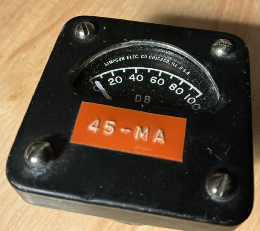 IDEAL PRECISION DB meter 0-100. MODEL 182 MA Noise Level Meter