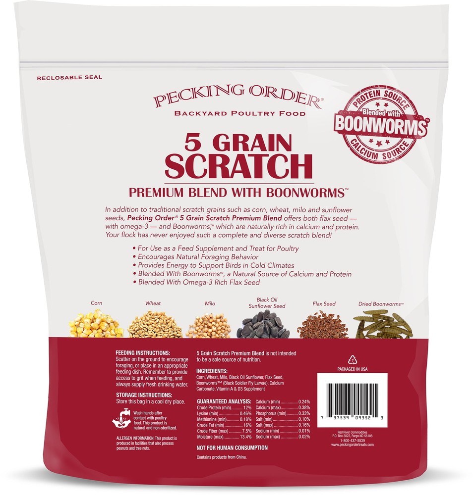 5 Grain Scratch Chicken Feed, 12 lbs.