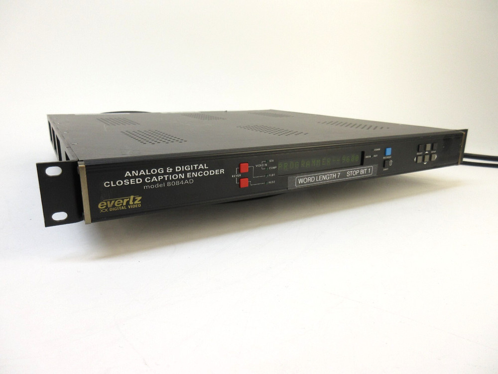 Evertz 8084AD -Analog and Digital Closed Caption Encoder SDI Video 4:2:2, serial