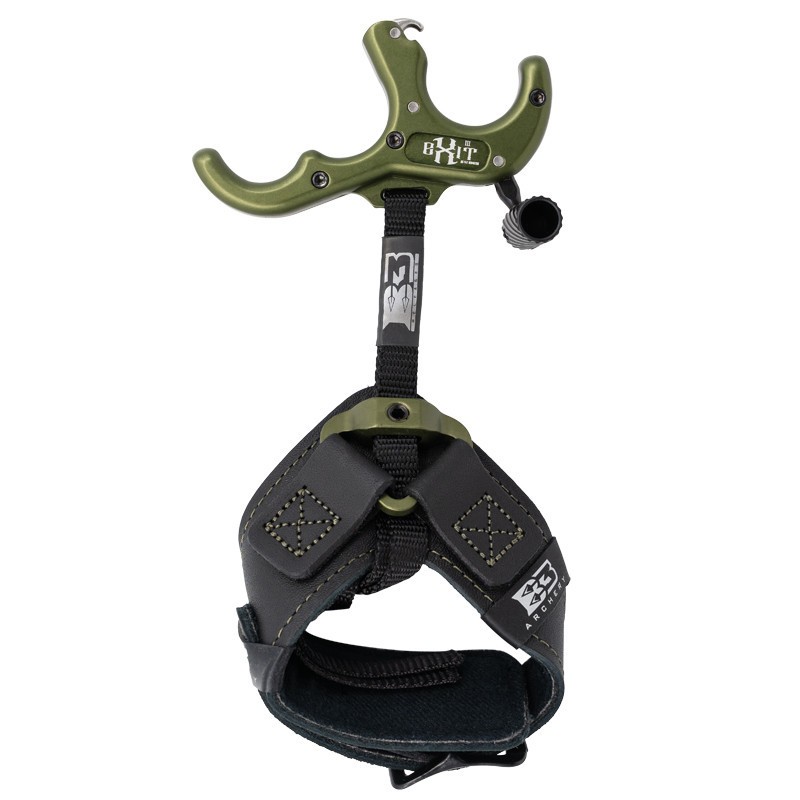 B3 Archery Exit Hunt Wrist Strap Thumb Button Release - OD Green