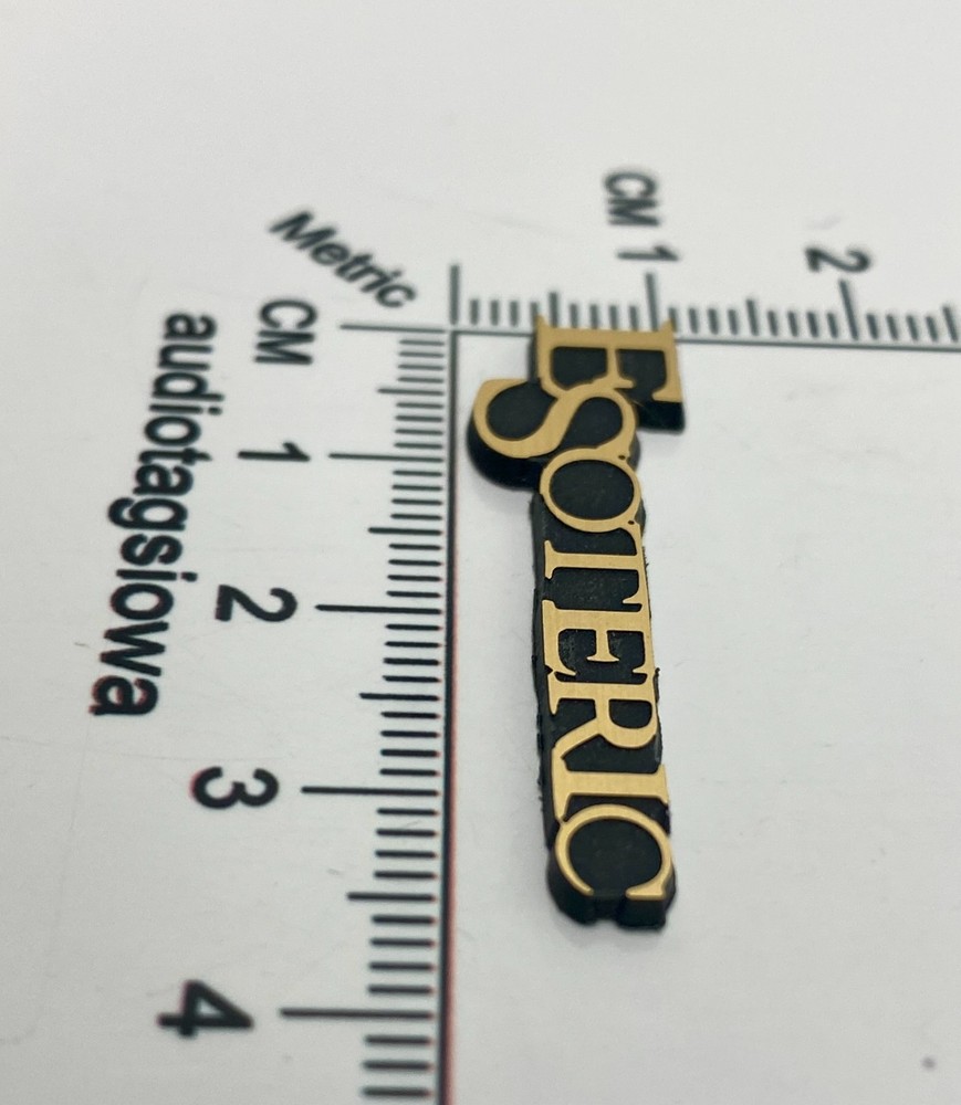 Esoteric Badge Logo Custom Made 3D Incised Acrylic