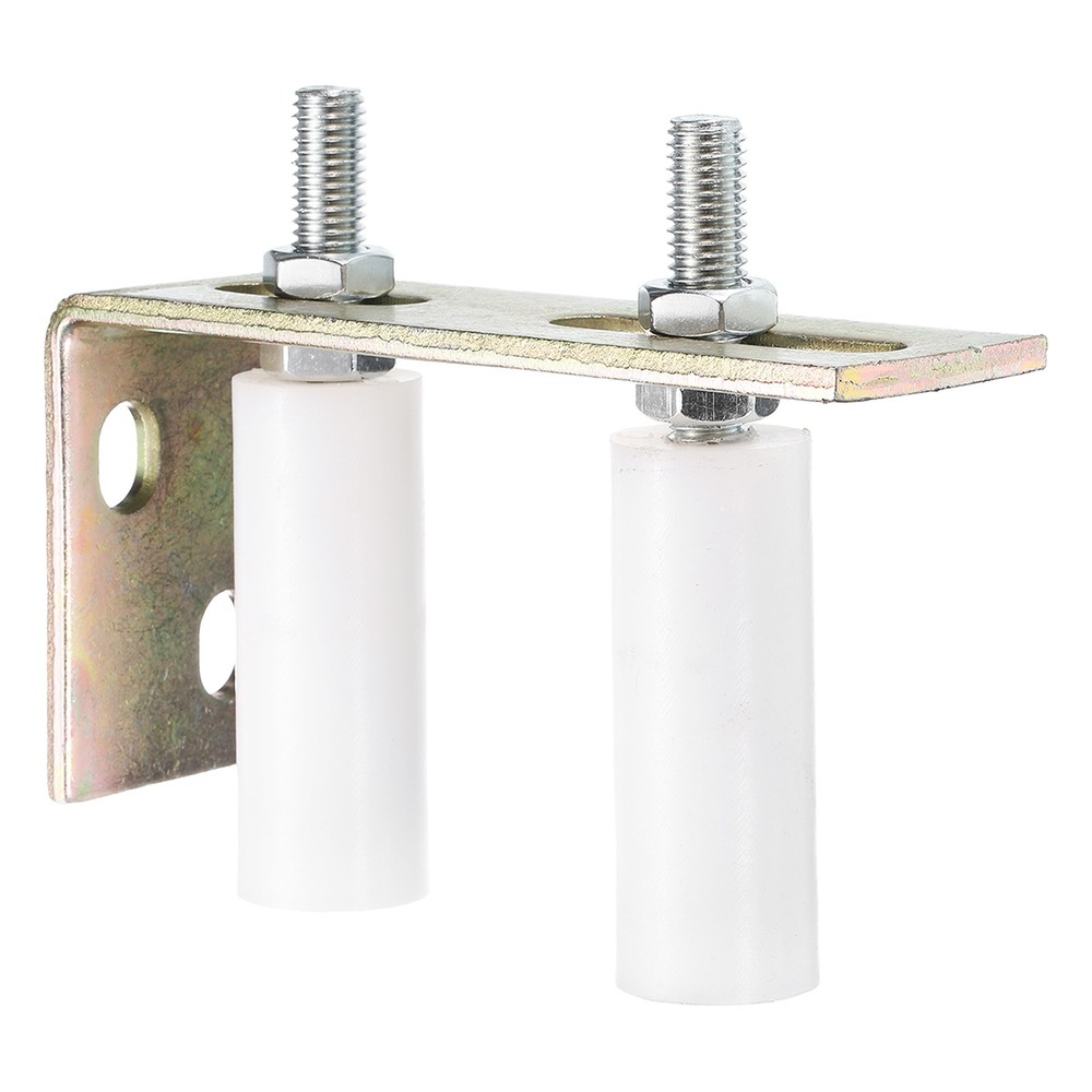 2Pcs Slide Gate Guide Rollers 3" Nylon Gate Support Rollers with Bracket White