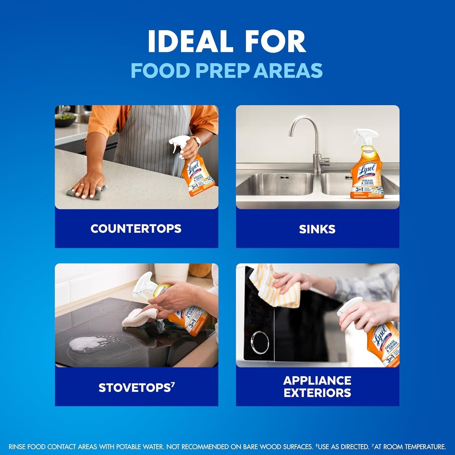 Lysol Pro Kitchen Cleaner Degreaser Citrus Scent 22oz Spray 2 Pack