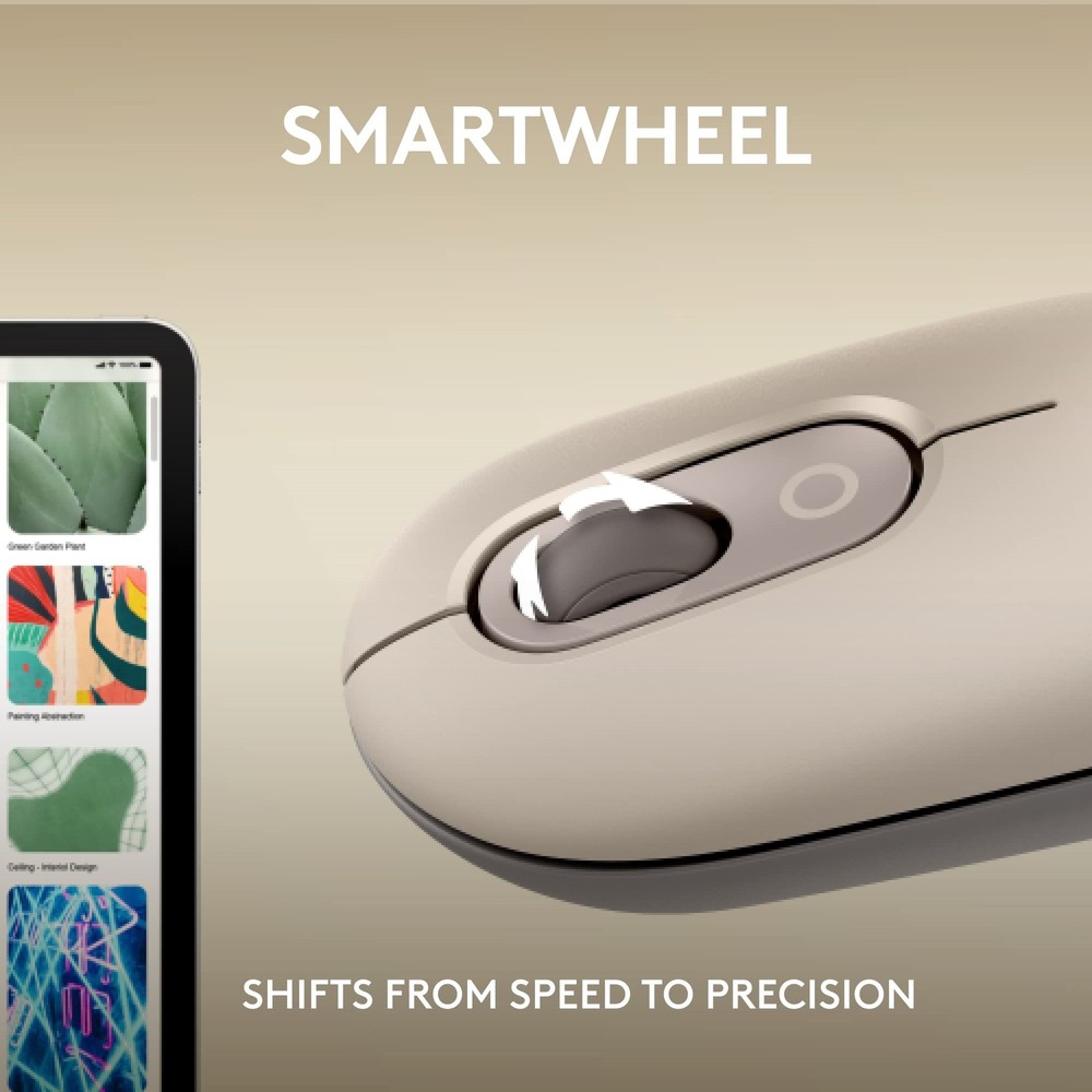 Logitech POP Silent Wireless Bluetooth Mouse, Mist 910-006625