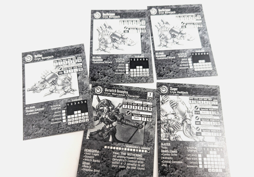 Warmachine Cards Bundle x 5 Privateer Press 1st edition