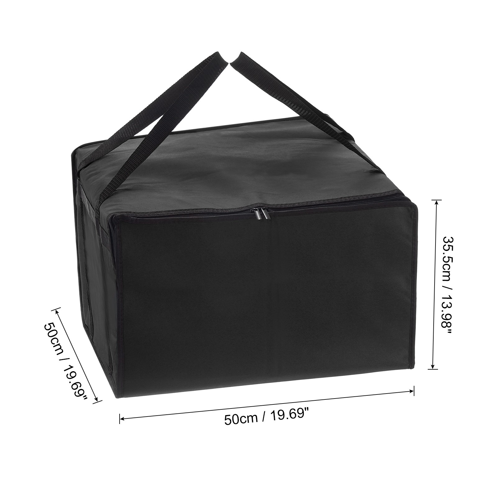 Insulated Pizza Bag 20x20x14 Inches Non-woven Fabrics Grocery Bag Black