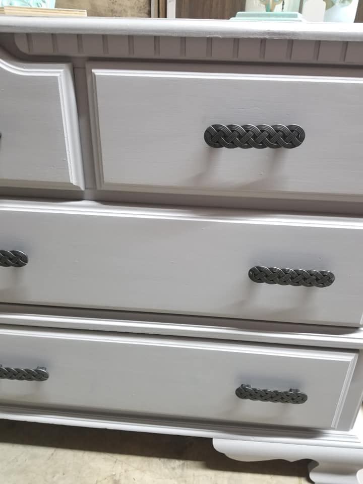 3" or 3-3/4" Dual Mount Braid Rope Pull Pewter