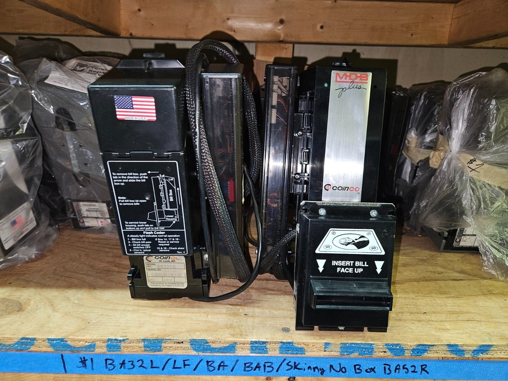 FULLY WORKING! Coinco BA32SA Bill Acceptor Validator for Vending Arcade 24Volt