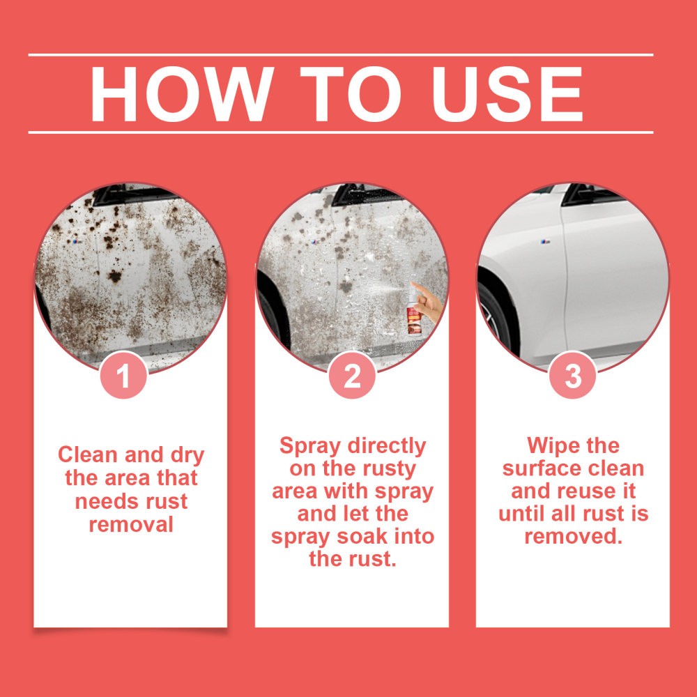 Car Rust Removal Spray Paint Surface Decontinat, Yellow