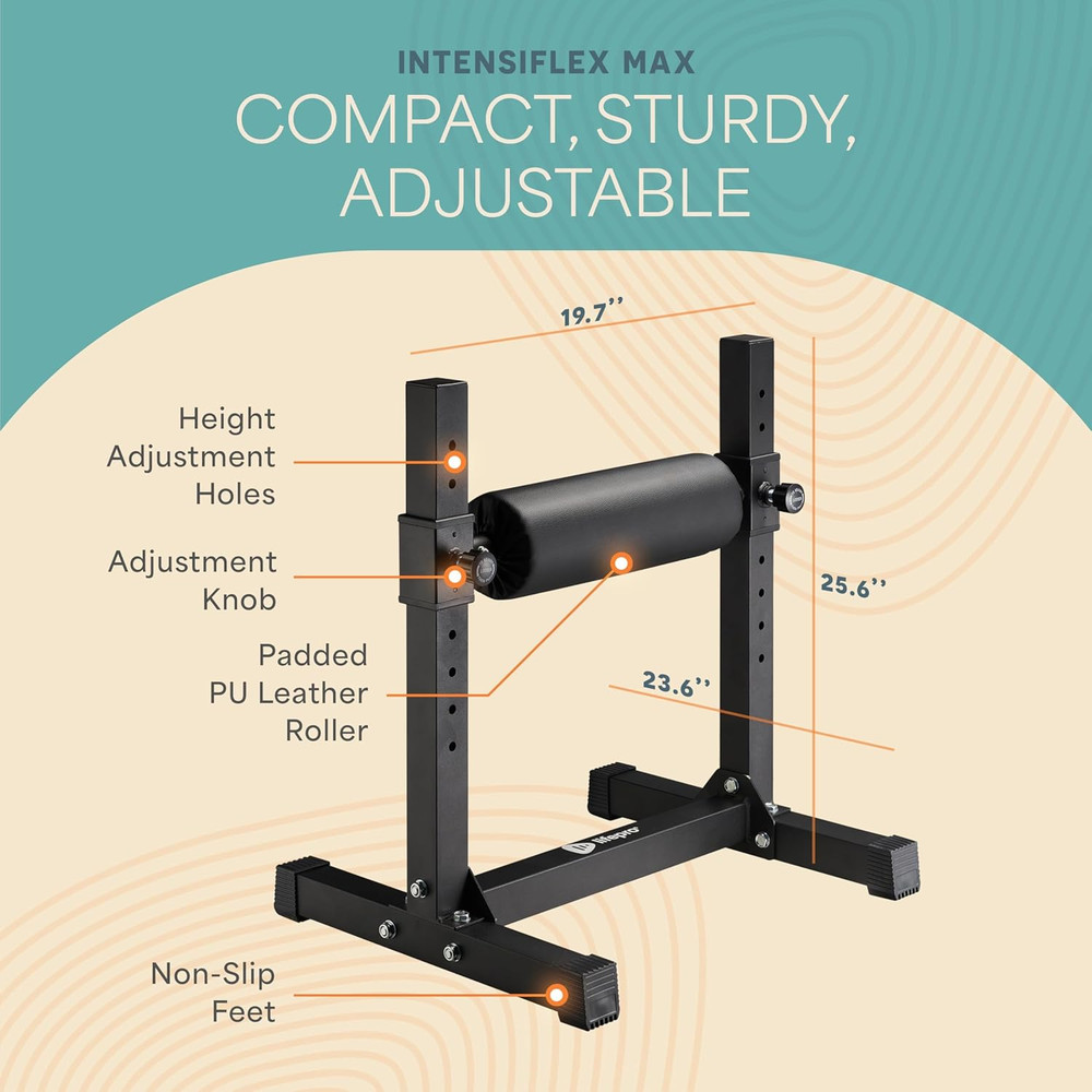 Bulgarian Split Squat Stand – Adjustable Single Leg Squat Roller Stand for Split