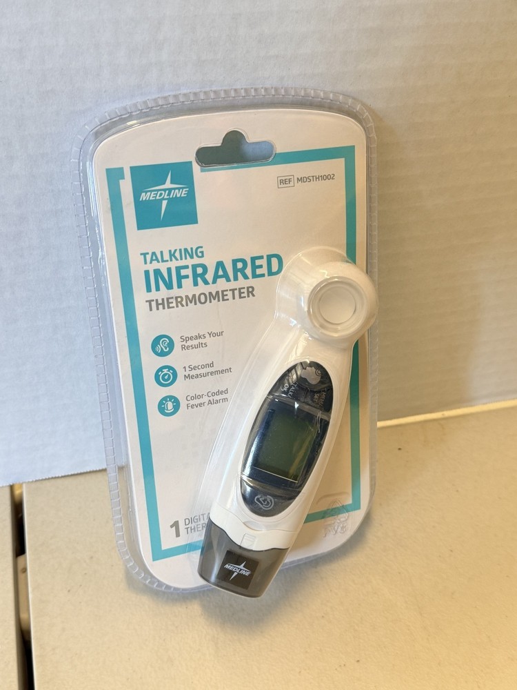 Medline Talking Digital Ear & Forehead Thermometer Model MDSTH1002 New Sealed ~