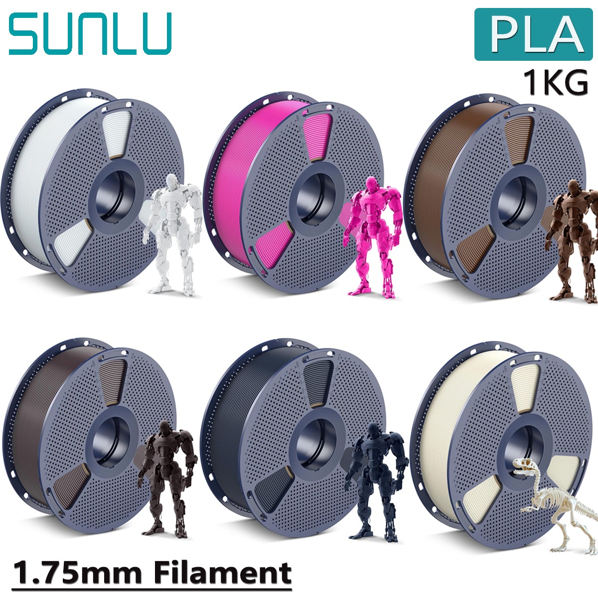 【Add 5 Pay 3】SUNLU 1.75MM 3D Printer Filament PLA/PLA+/SILK/Meta/PLA Matte 1KG
