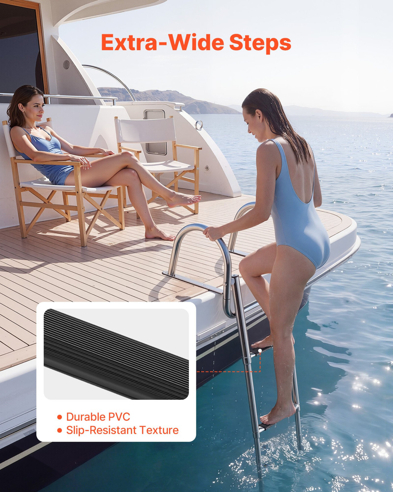 Boat Ladder, 3 Steps, Pontoon Boats