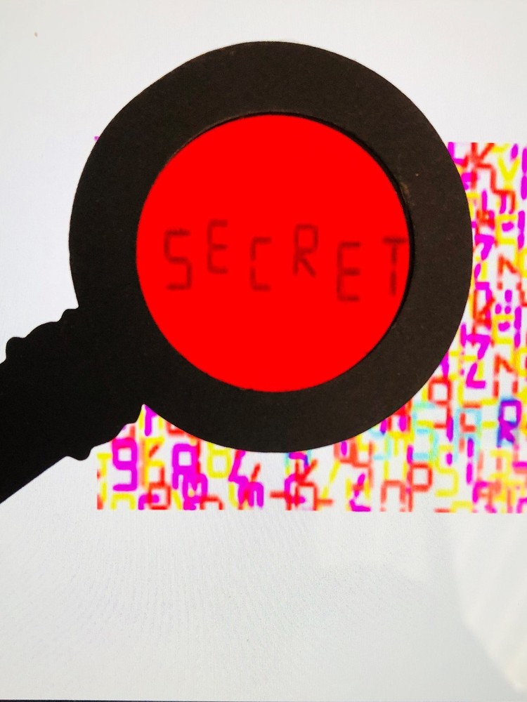 HIDDEN MESSAGE DECODER / SECRET DECODER / RUBY DECODER / RED REVEAL DECODER