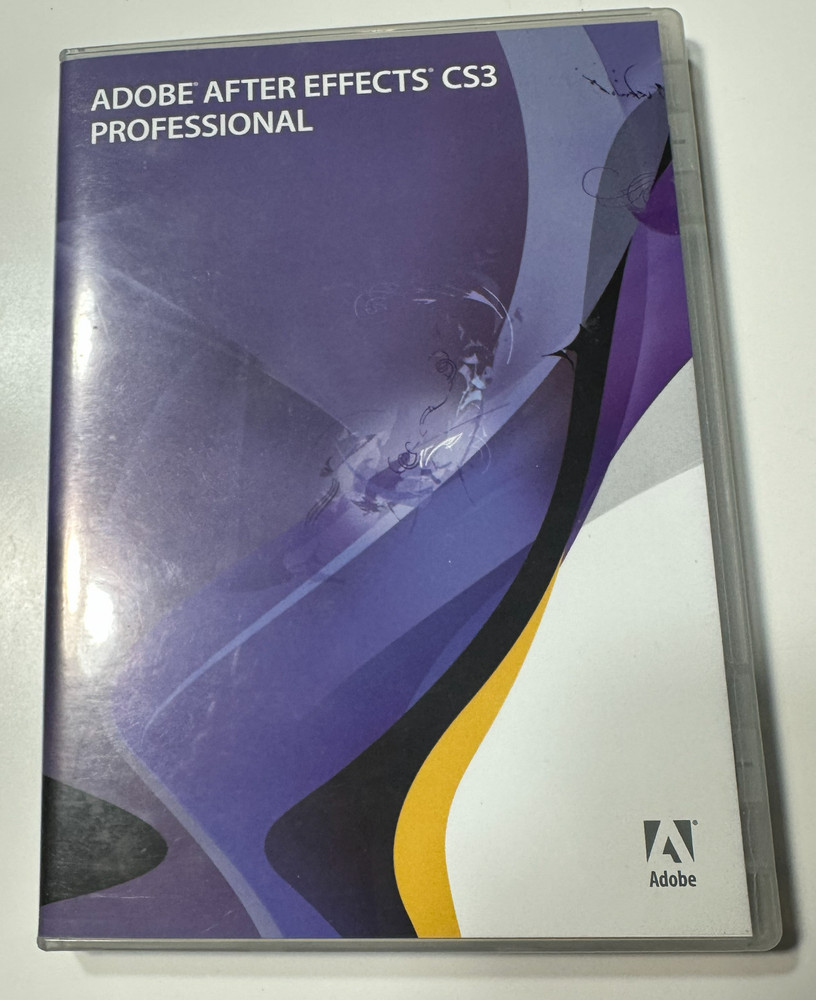 Adobe After Effects Professional CS3 for Windows DVD install w/Serial Numbers