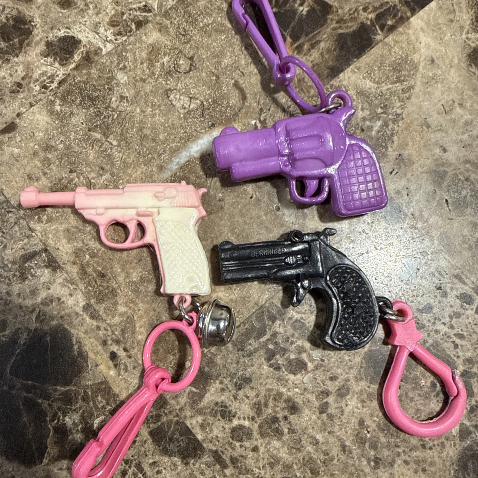 Vintage 1980's Plastic Clip On Bell Clip Charm Necklace Bracelet Charms Lot