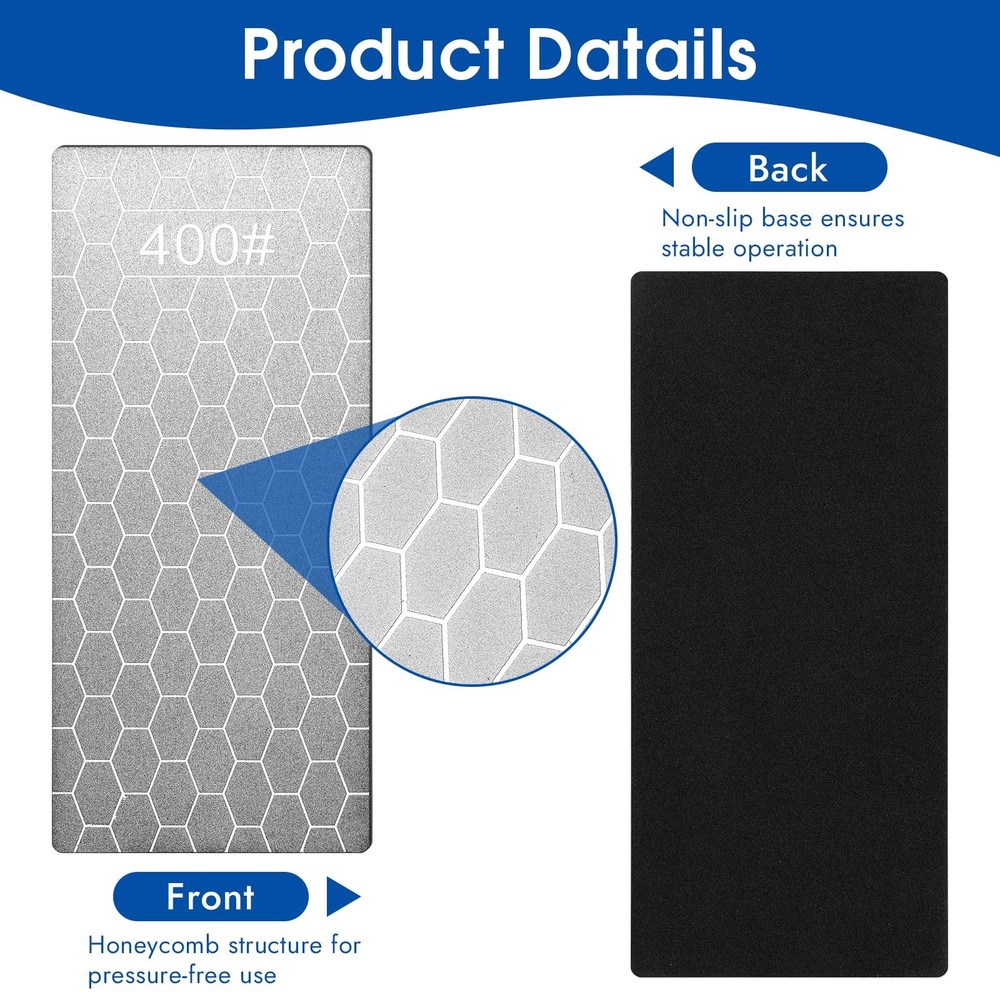 5 PCS Diamond Sharpening Stone, Diamond Sharpening Plate, DoubleSided Sharpen...