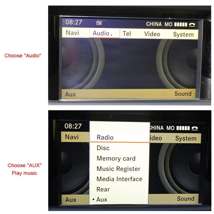 For Mercedes-Benz Bluetooth 3.0 Wireless Aux Module MMI Socket Connector Adapter
