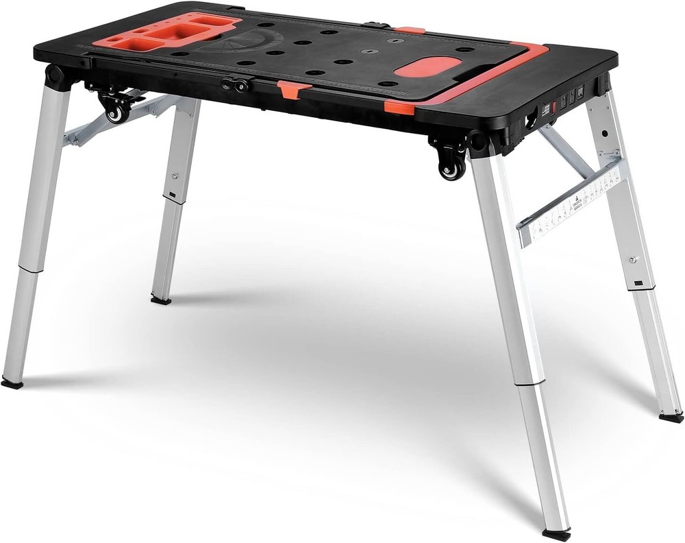 Folding Work Table Portable Workbench, Sawhorse, Scaffold, Platform, Car Creeper