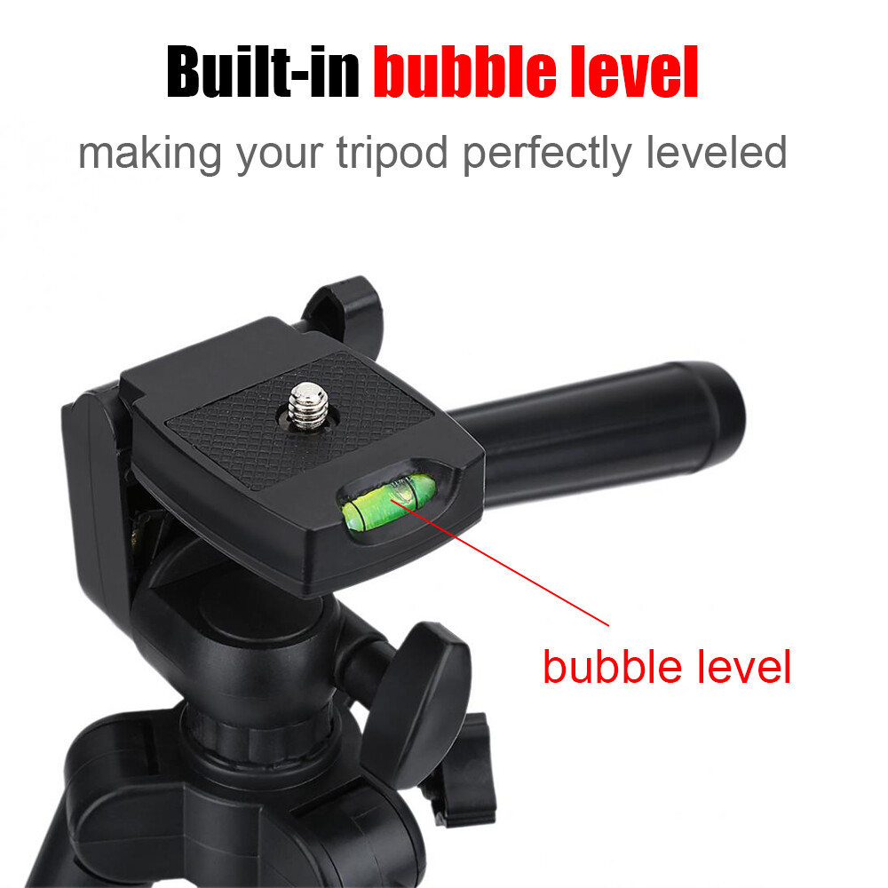 1P Professional Camera Tripod Stand + Phone Holder For Smartphone iPhone Samsung