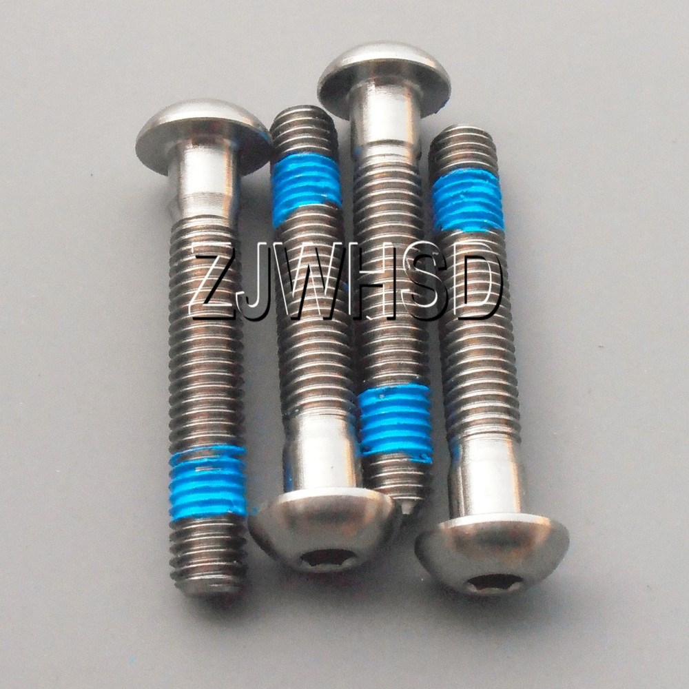 4pcs M5 x 30 Ti Titanium Screw Bolt Allen hex Socket Button head + ThreadLocker
