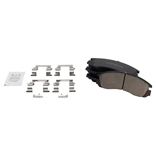 Front and Rear Brake Pad Set Hardware Compatible with 2018 BFA82242 Ceramic