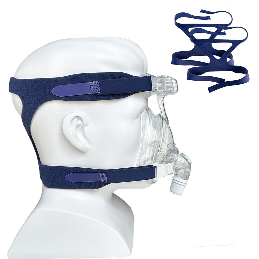 2 Packs Replacement Headgear Strap Universal Closed Edges CPAP Blue01