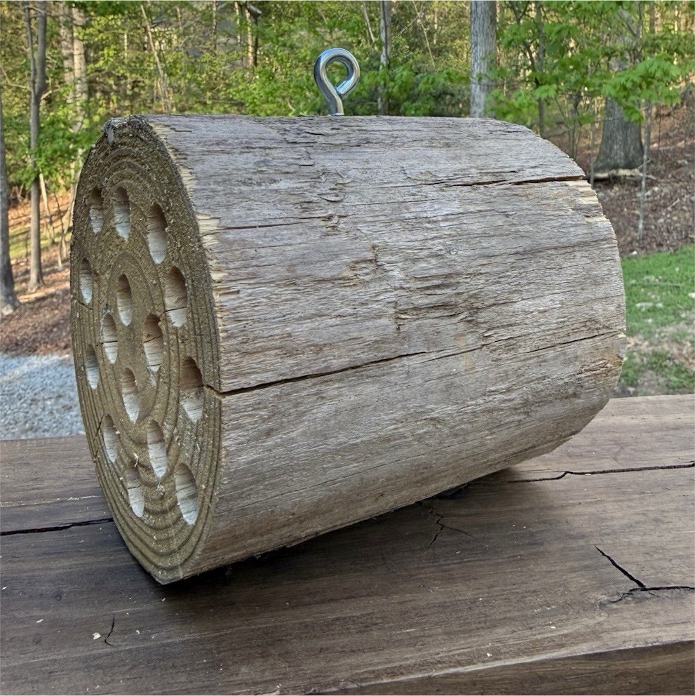 Handmade Bee & Insect Hotel/ Non Lethal Carpenter Bee House