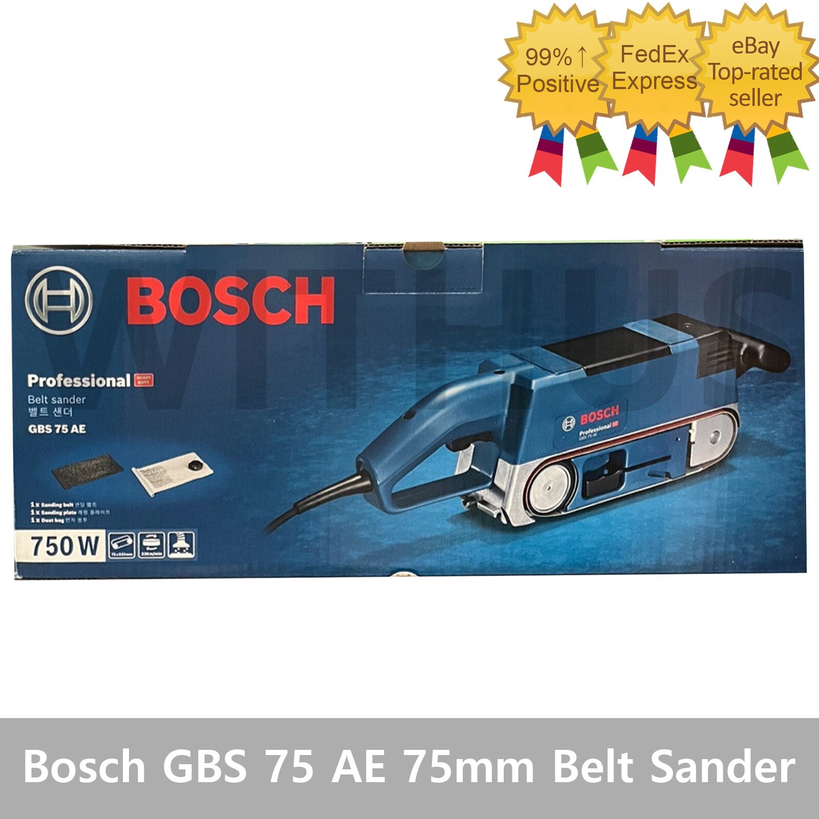 Bosch GBS 75 AE 75mm Belt Sander for Professional Woodworker AC 220V / 60HzOnly=