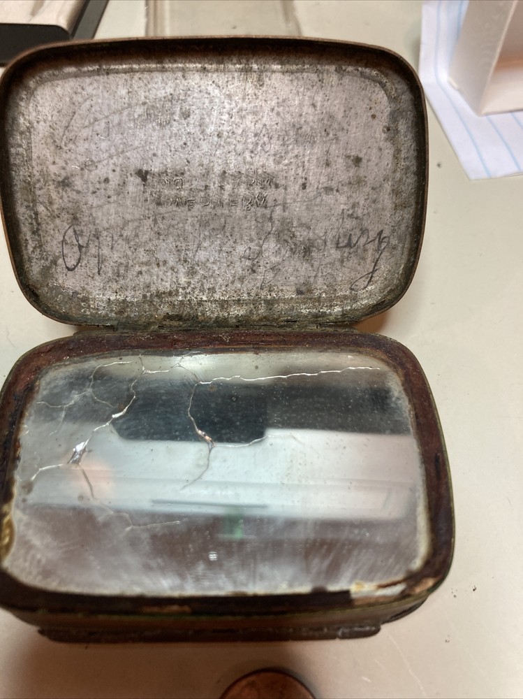 Westeras Brass Rectangle Snuff Box Antique