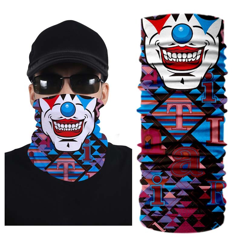 UV Protection Joker Skull Face Mask Bandanas Neck Gaiter Headwear Magic Scarf US