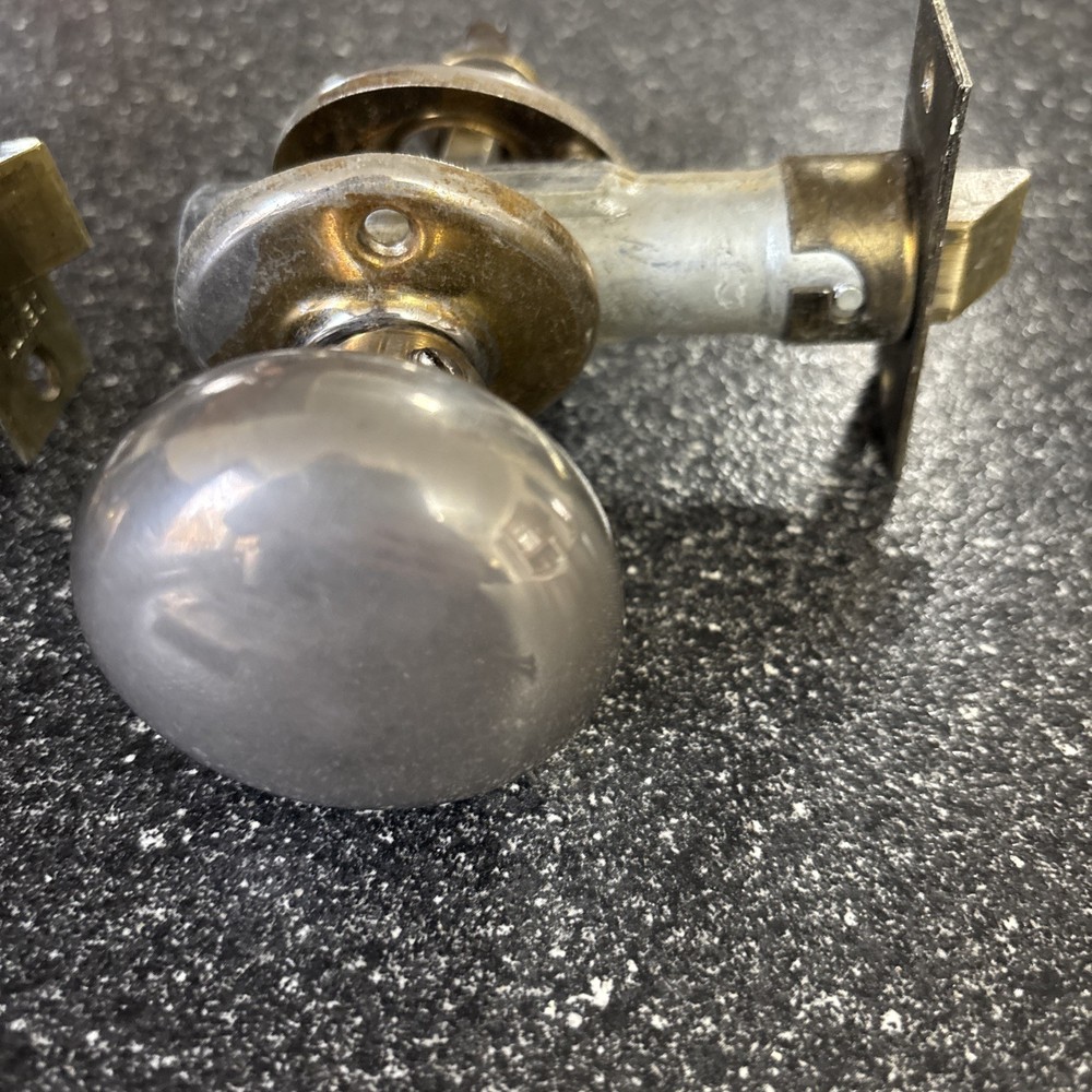 Vintage Metal Closet Hallway Door Knobs