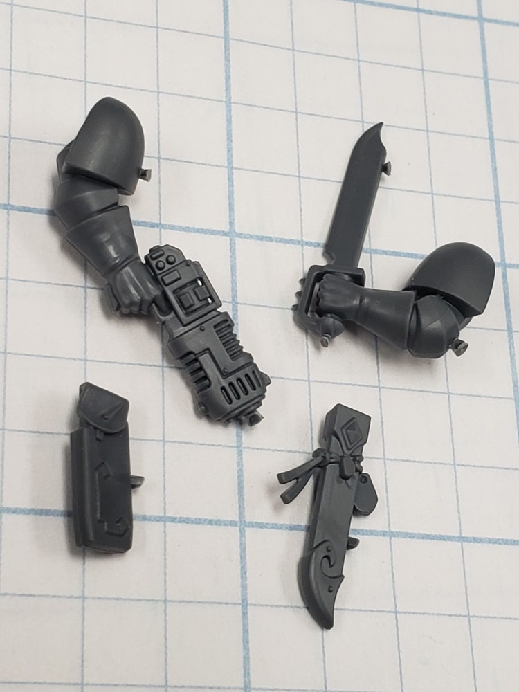 40k Space Wolves Bits Wolf Scout Kill Team Hunter Plasma Pistol Combat Blade #59