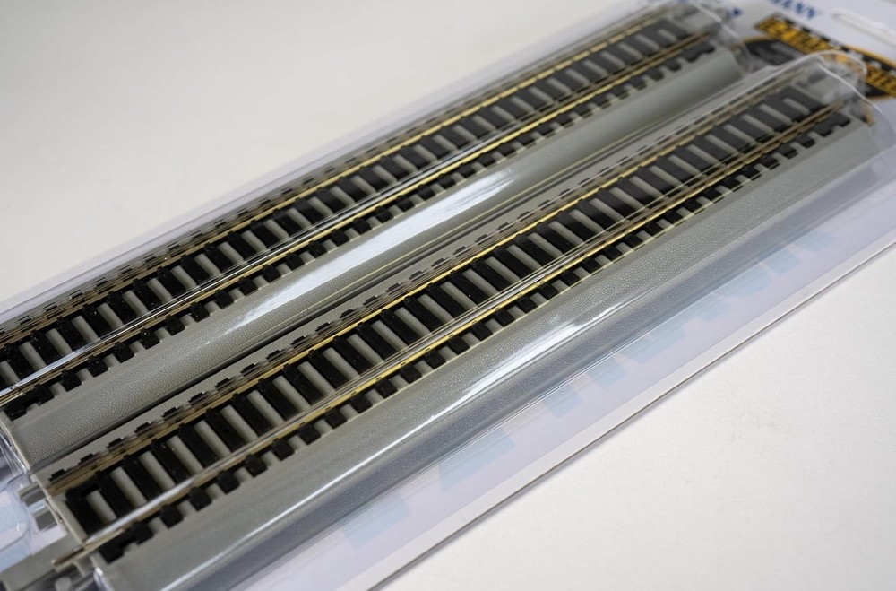 Bachmann Snap-Fit E-Z Track 9” Straight Track - HO Scale 4-Pack - Durable Design