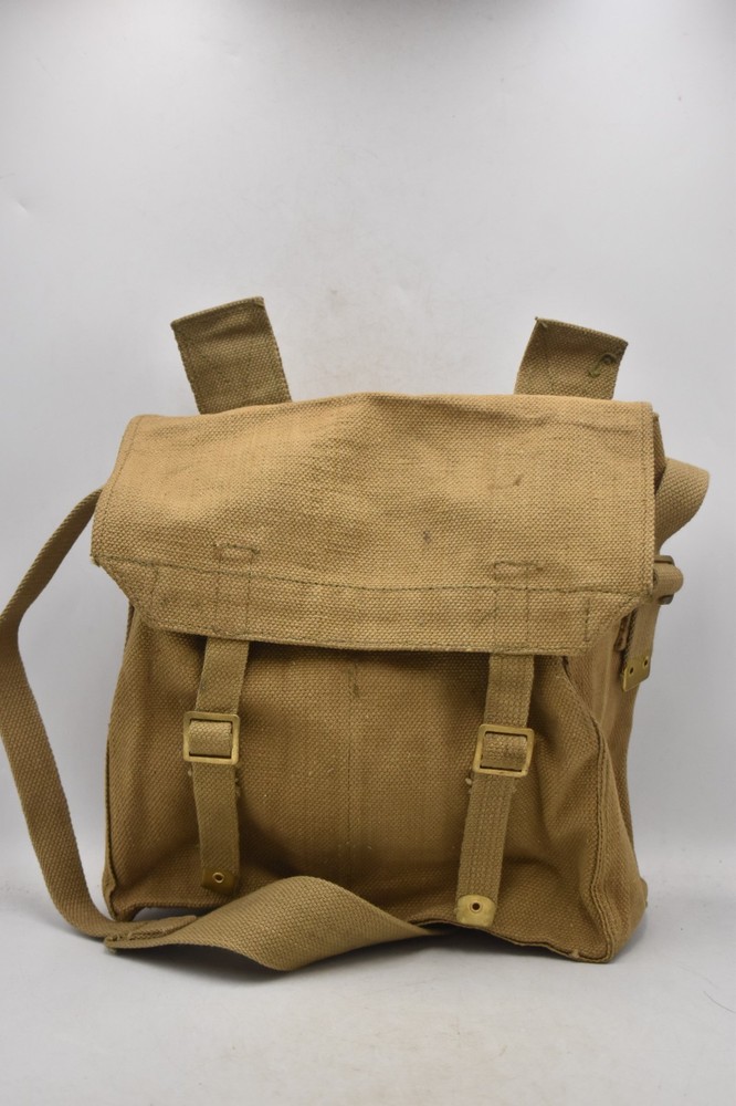 British Army 37 Pattern Small Pack WWII 1943 Dated Military Cross Body Strap