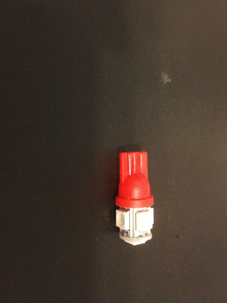10 Red MEGA BRIGHT LED Wedge Instrument Panel Dash Speedometer Lights Bulbs NOS