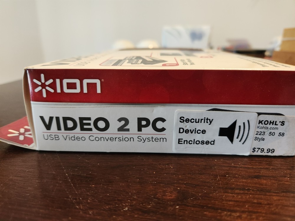 ION Video 2 PC VHS VCR to Comp USB Video Conversion System NIB