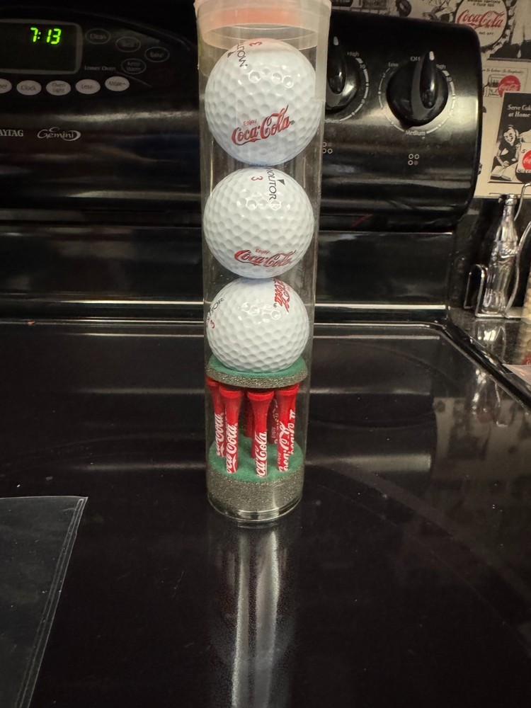 COCA COLA GOLF BALLS AND TEES SET