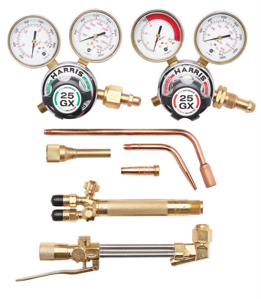 Harris HHD 25GX 540/510 Deluxe Heavy Duty Ironworker Acetylene Torch Kit 4401367