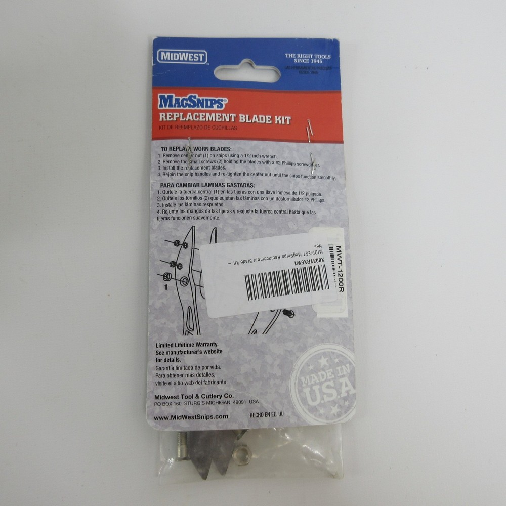 MIDWEST MagSnips Replacement Blade Kit MWT-1200R NEW