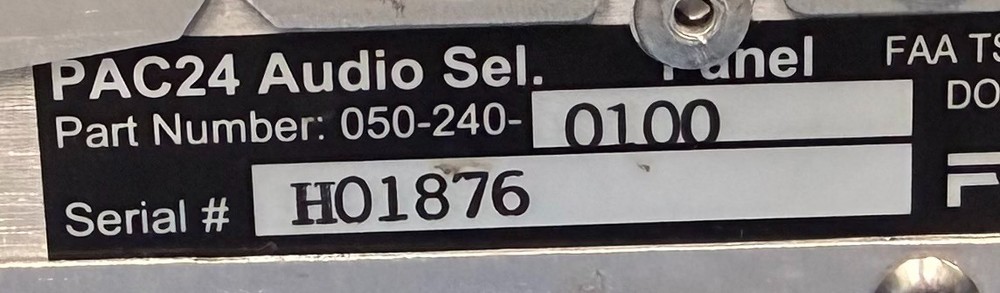 Audio Panel PAC24 050-240-0100 Removed Working