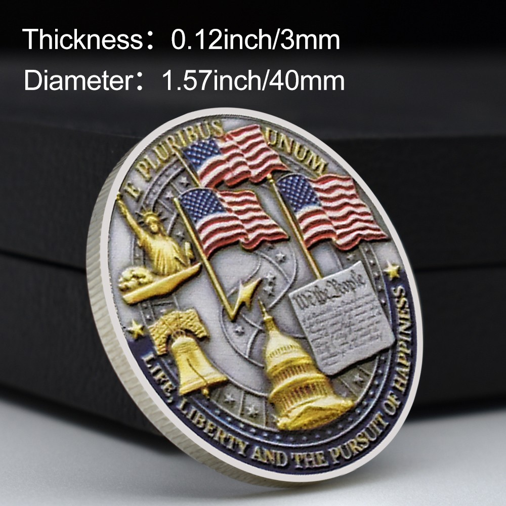 USA 250 Years of Freedom Medal 1776-2026 Bald Eagle Flag E Pluribus Unum Coin