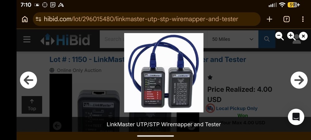 LinkMaster UTP/STP Wiremapper and Tester