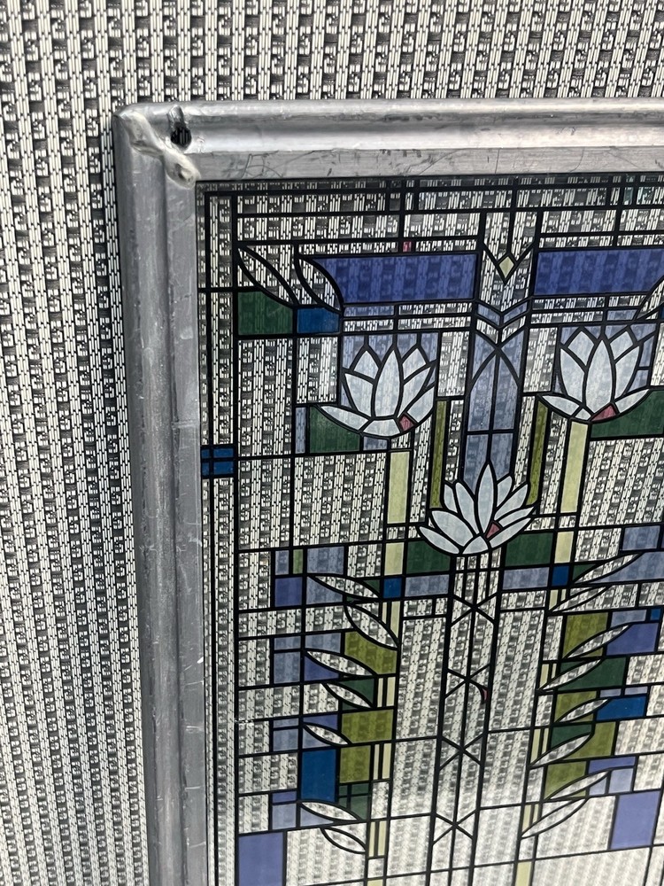 Frank Lloyd Wright Foundation Water Lillies Stained Glass Panel - Window Decor