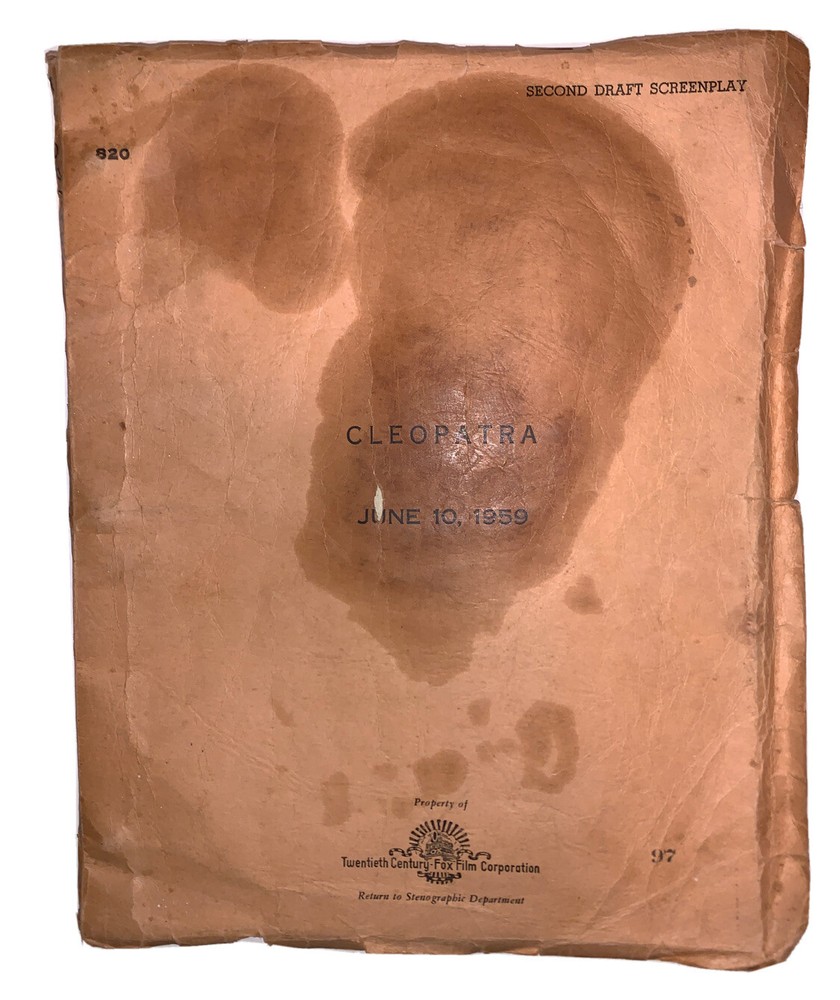 CLEOPATRA, ORIGINAL FILM SCRIPT, SECOND DRAFT OF SCREENPLAY, ELIZABETH TAYLOR