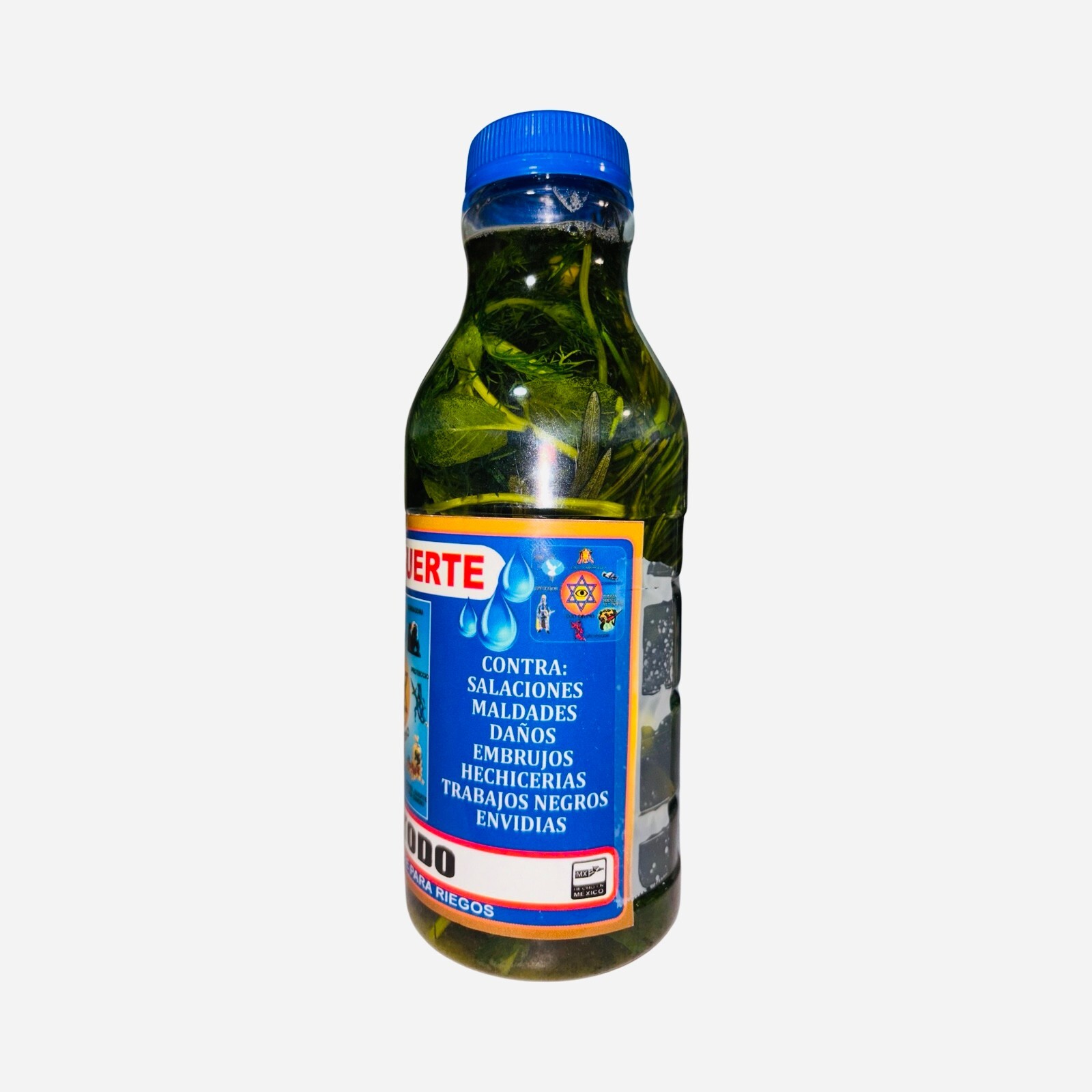 RIEGO FUERTE 7 HIERBAS PODEROSAS Limpias Contra Daños Abundancia Dinero Exito 1L