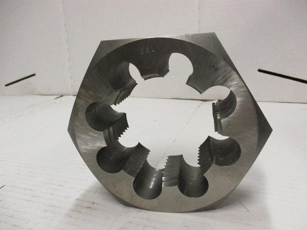 3-3/4 - 4 UNC Hexagon Rethreading Die 6" Outside Width 2-1/8" Thick