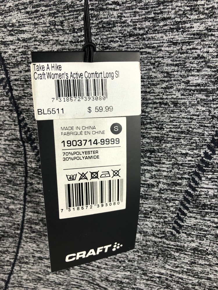 Craft Women's Active Comfort Long Sleeve Baselayer SIZE Small