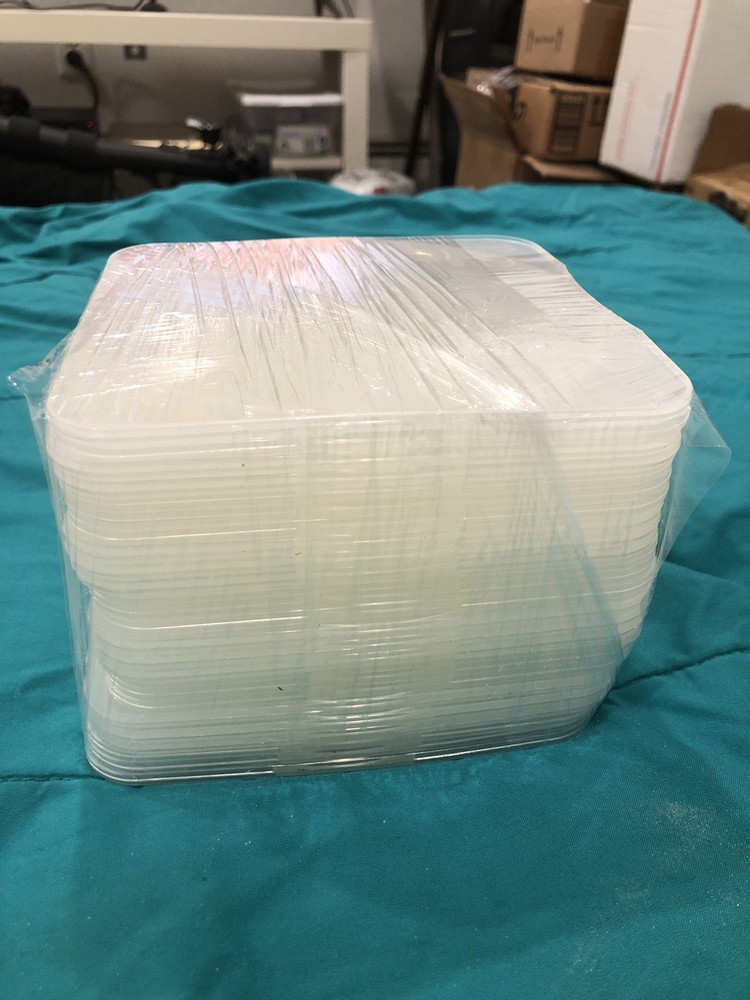 25 Clear Transparent CD DVD Disc Square Clam shell PP Poly Plastic Storage Case