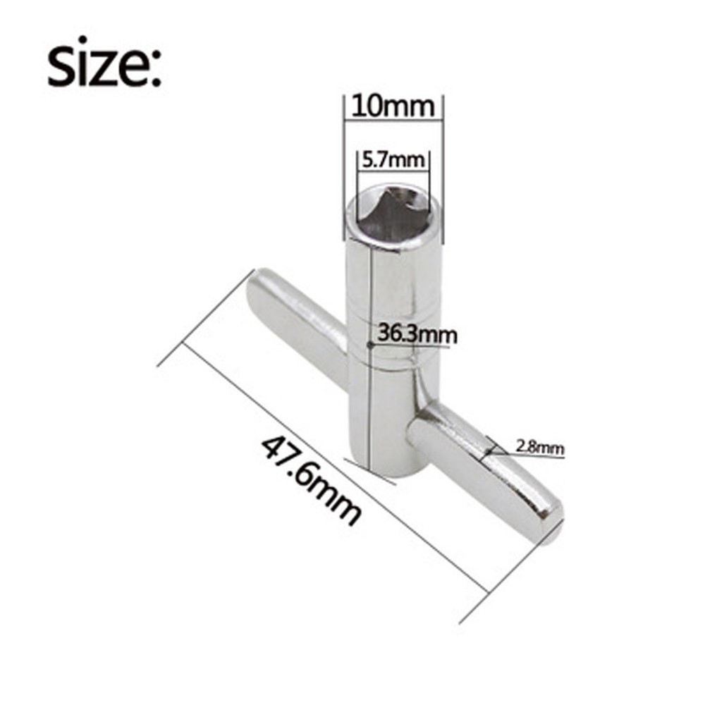 Adjustable Silvery Drum Skin Key Tuner Solid Square Socket Durable Tool New